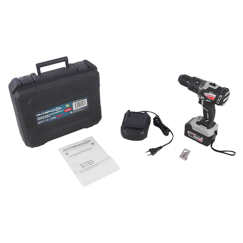 Аккумуляторная ударная дрель-шуруповерт Интерскол ДАУ-13/18В 574.4.1.70