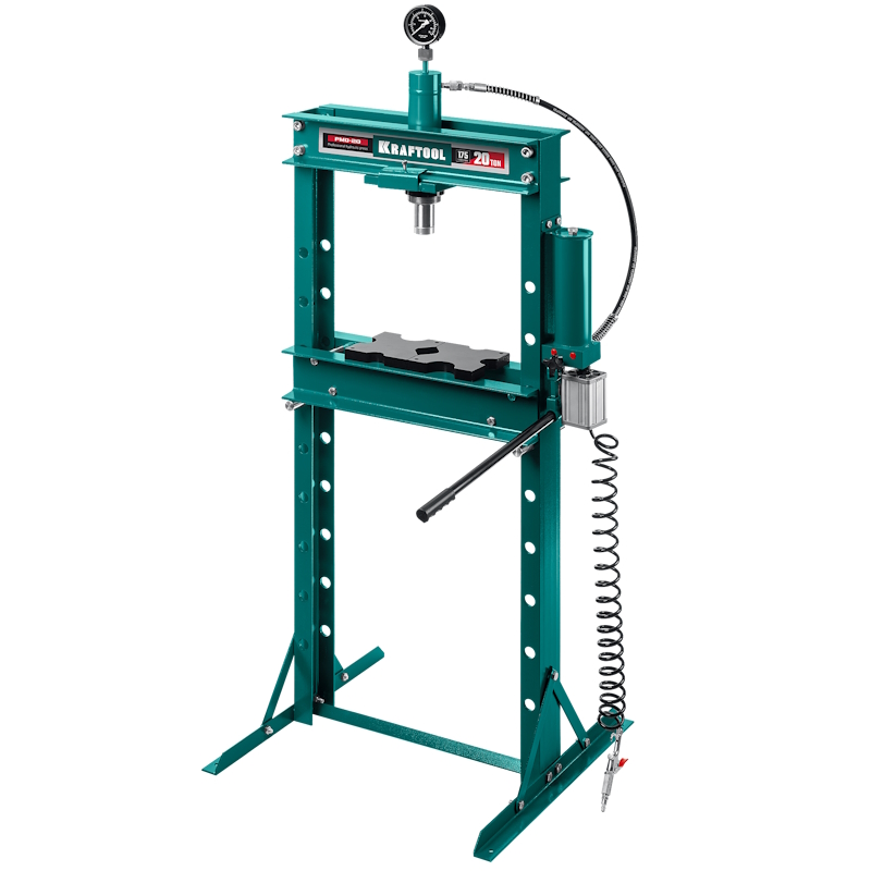 Пресс гидравлический с гидронасосом и пневмоприводом Kraftool PMD-20 43473-20, 20 т
