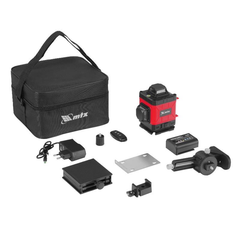 Лазерный уровень MTX ML 360-4 Basic SET 35084, м-призм.  30 м, зеленый луч, акк. Li 3000 мАч, сумка в Ярославле