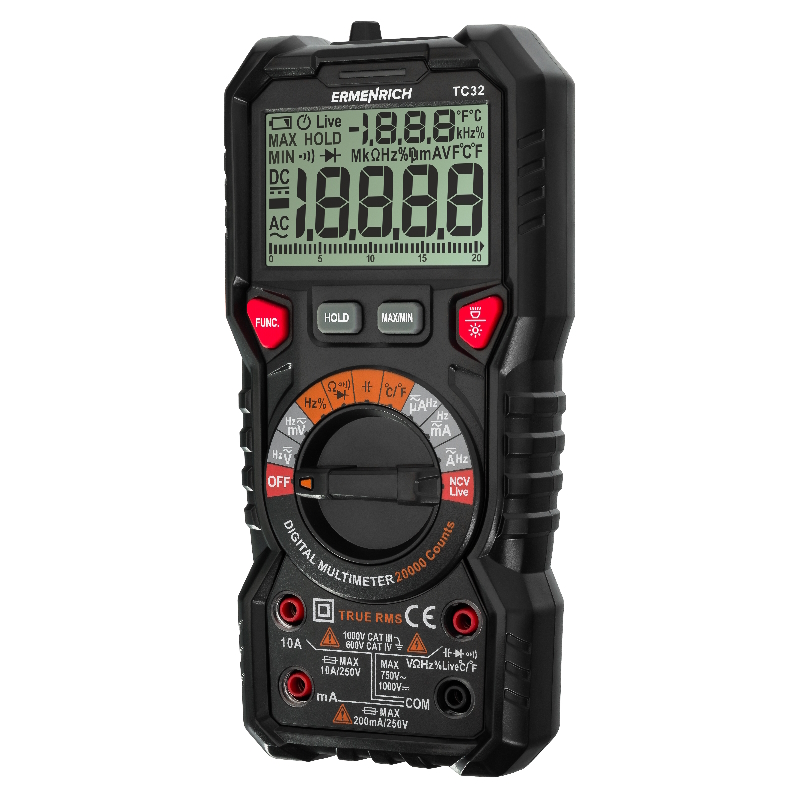 Мультиметр Ermenrich Zing TC32 82989 цифровой 10A 750 В 1000 В 3971₽