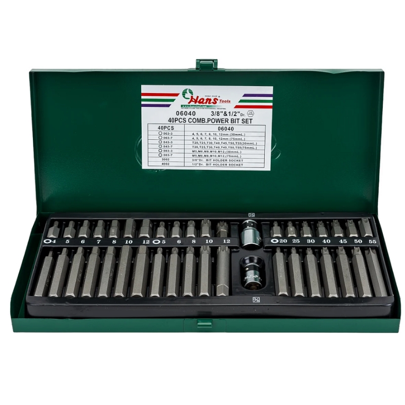 Набор бит в кейсе Hans 06040 40 предметов 5443₽