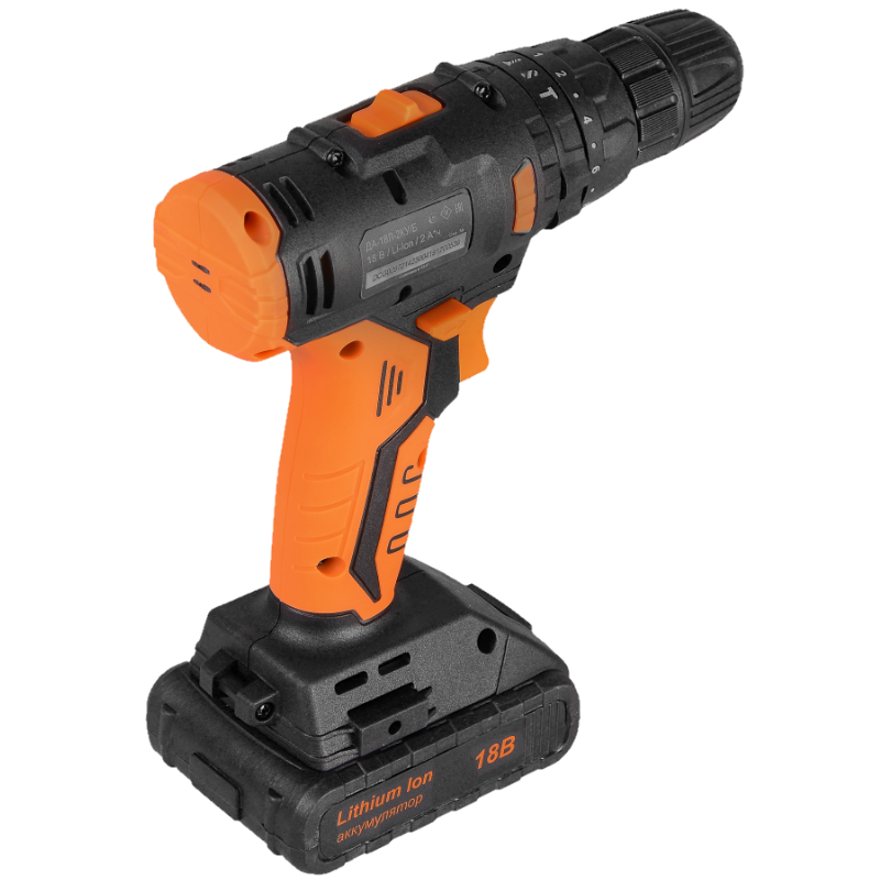 Аккумуляторная ударная дрель-шуруповерт Вихрь ДА-18Л-2КУ/Б 72/14/23 (напряжение 18в, быстрозажимной)
