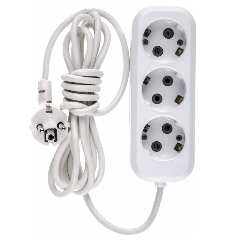 Удлинитель бытовой Сибртех 96069 тип УХз-10 с заземлением 10м 3 розетки 10А 607₽