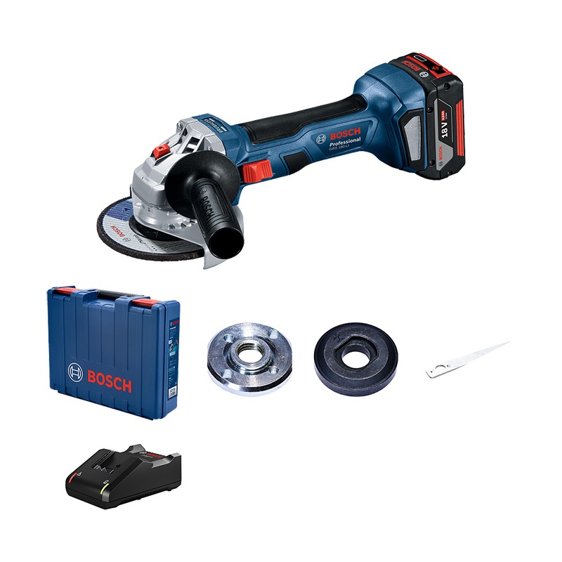 Угловая шлифмашина (болгарка) аккумуляторная Bosch GWS 180-Li 0.601.9H9.0R1, 125 мм, 18 В, плавный пуск, в кейсе в Угличе