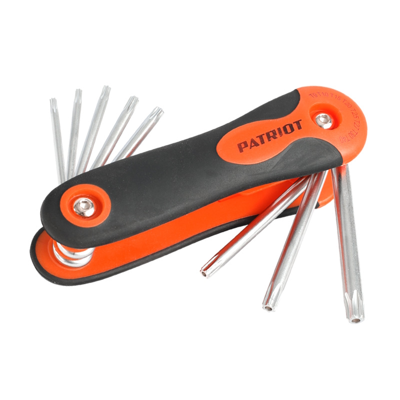 Набор ключей Patriot SKT-8F 350002009, TORX, T9-T40 складные, CRV, 8-в-1