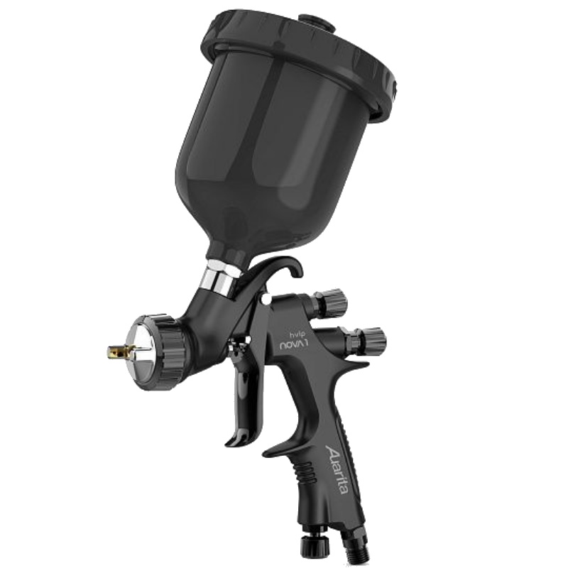 Краскопульт Auarita NOVA 1 39869, Black, 1.3 mm, HVLP, 280-340 л/мин, 2 бар, пятно 260-300 мм, 0.6 л в Туле