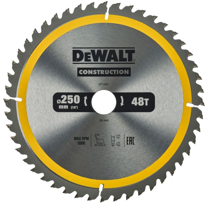 Пильный диск DeWalt DT1957-QZ CONSTRUCT 25030 48 ATB 10 1340₽