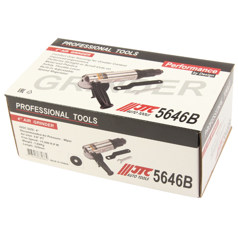 Болгарка пневматическая JTC JTC-5646B 4 усиленная посадочный размер диска внутренний 16 мм внешний 100 мм