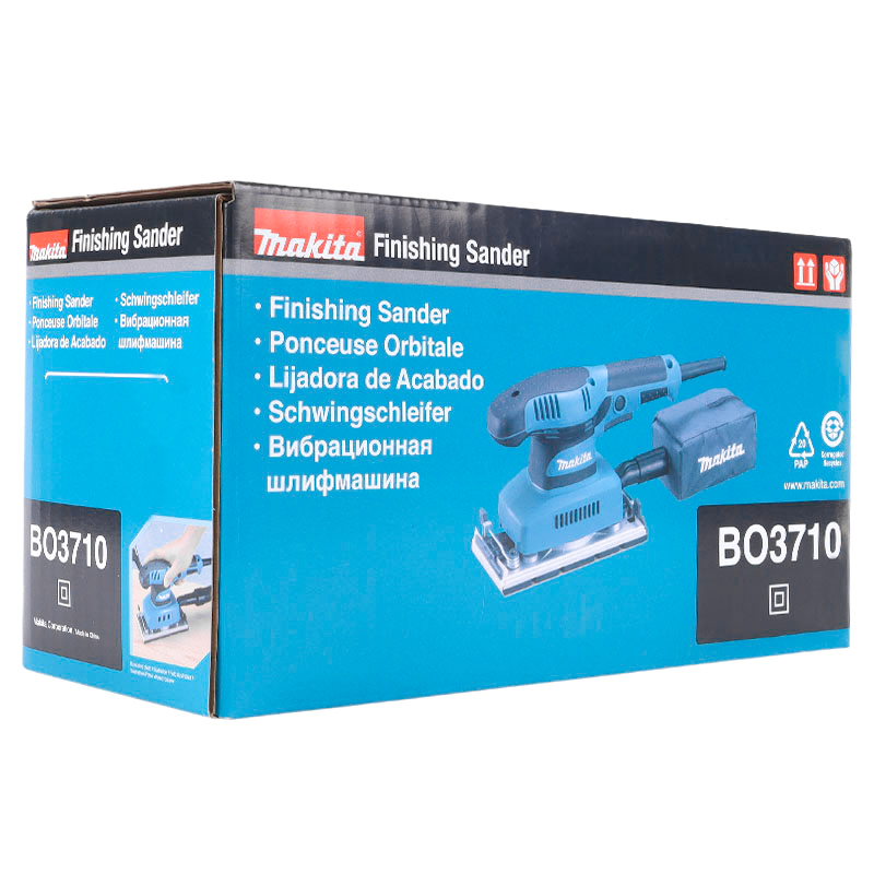 Вибрационная шлифмашина Makita BO3710 (вес 1,6 кг, 11000 колебаний/мин, подключение к пылесосу) в Угличе