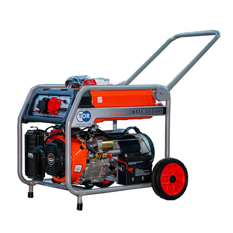 Генератор бензиновый TOR KM13000HE 1045860 9 кВт 220 В380 В с электростартером 65029₽