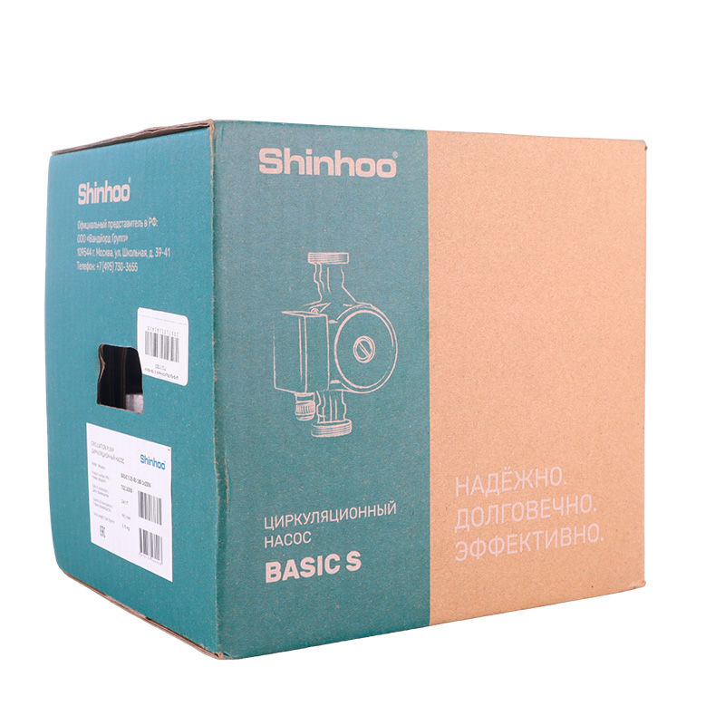 Насос циркуляционный с гайками Shinhoo BASIC S 25-8S 71211003 (32.4 м3/ч, напор 8 м) в Коврове