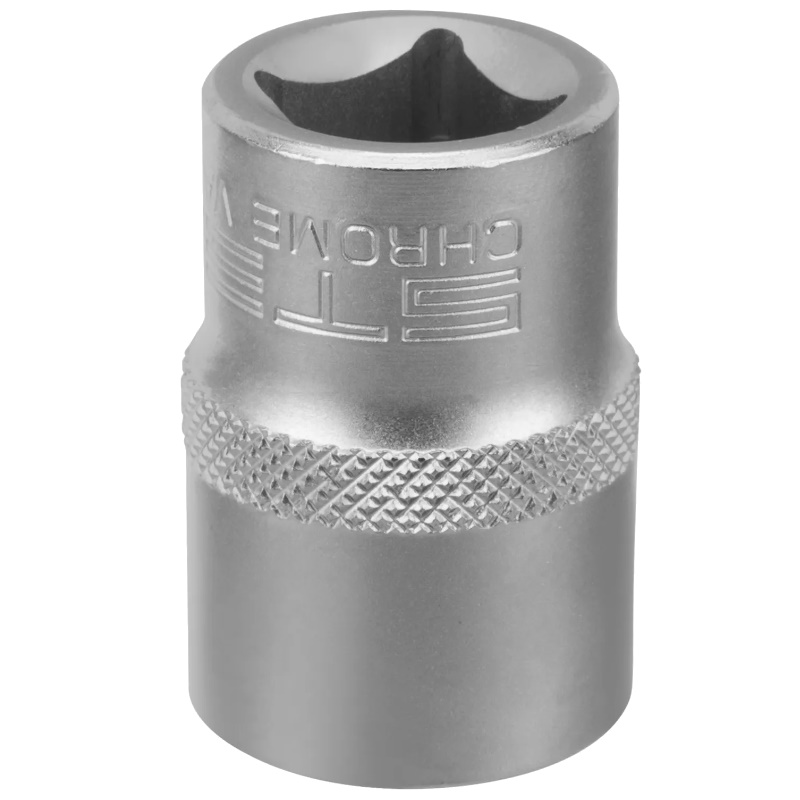 Головка торцевая Stels 13665, 19 мм, 12-гранная, CrV, под квадрат 1/2", хромированная в Вологде