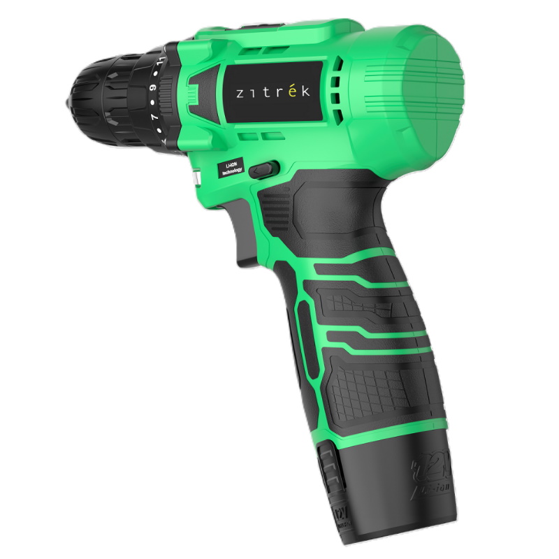 Дрель-шуруповерт аккумуляторная Zitrek Green Li Plus 083-1021, 12В, 1x1.5Ач в Туле