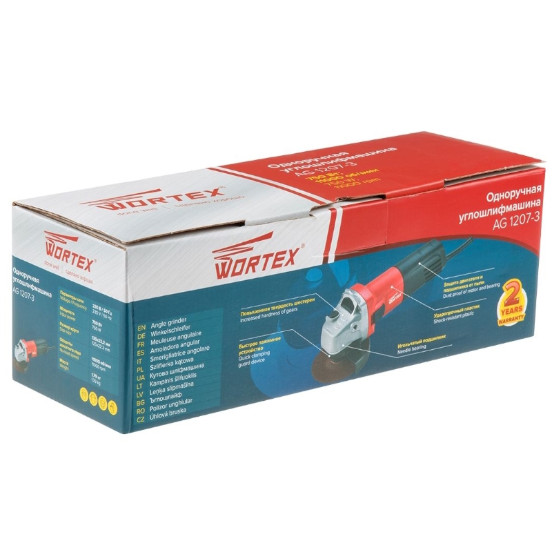 Угловая шлифмашина (болгарка) Wortex AG 1207-3 AG1207300019, 125 мм, 750 Вт в Угличе