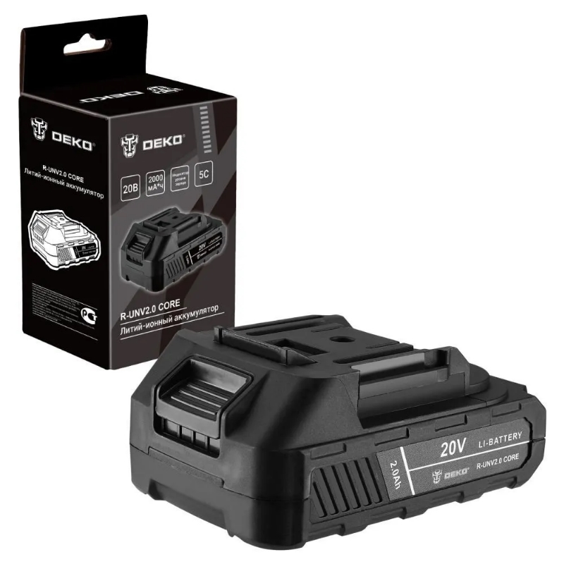 Аккумулятор Li-ion Deko R-UNV2.0 CORE 083-1013, 20В, 2.0А*ч в Рыбинске