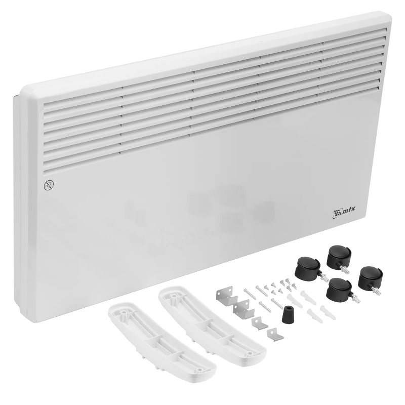 Конвектор электрический MTX CH-2000 98107, 2000 Вт, X-образный нагреватель, термостат, колеса