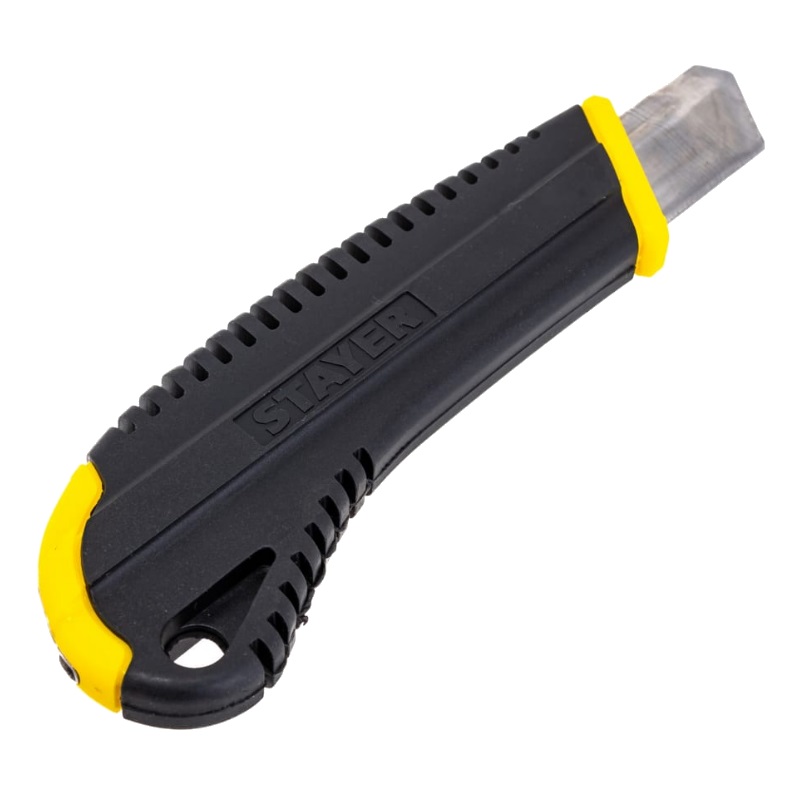 Нож с винтовым фиксатором Stayer 09161_z01 (18 мм, ручка пластик) в Ярославле