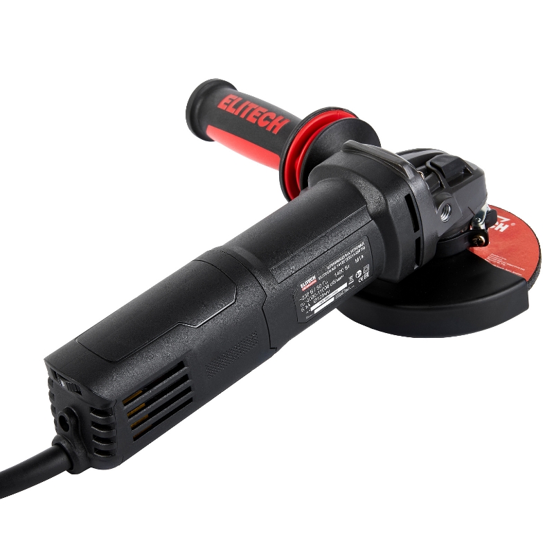 Угловая шлифмашина (болгарка) Elitech AG 1412E 205375 E2213.050.01, 125 мм, 1400 Вт, плавный пуск, регулировка оборотов, в кейсе в Ярославле