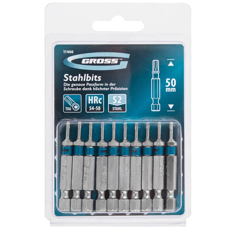 Набор бит Gross 11466 TORX 6х50, сталь S2, 10 шт. в Рыбинске