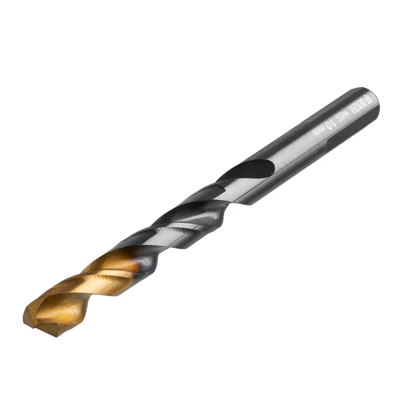 Сверло по металлу Denzel 717222, 10 мм, HSS-Tin, Golden Tip, 8 шт