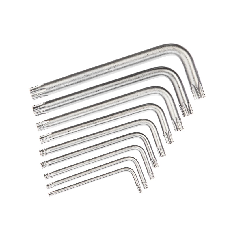 Комплект угловых ключей "TORX" Jonnesway H08MTP09S с центрированным штифтом Т10-Т50, 9 предметов S2 материал в Муроме