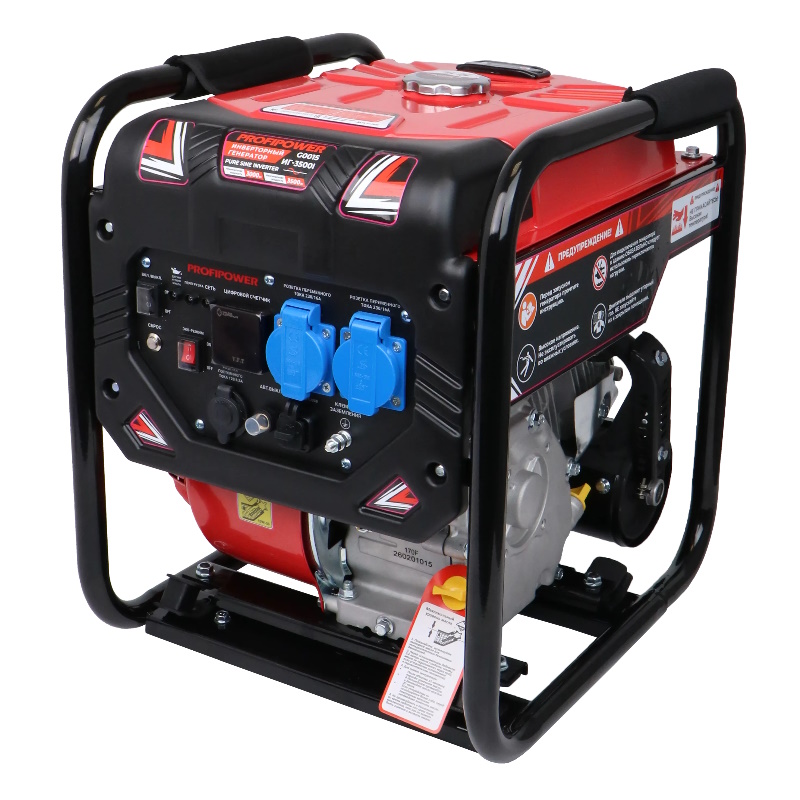 Инверторный бензиновый генератор ProfiPower ИГ-3500I G0015, с ручным запуском (3.0/3.5кBт, 220B, 50Гц, 12B, медная) в Вологде