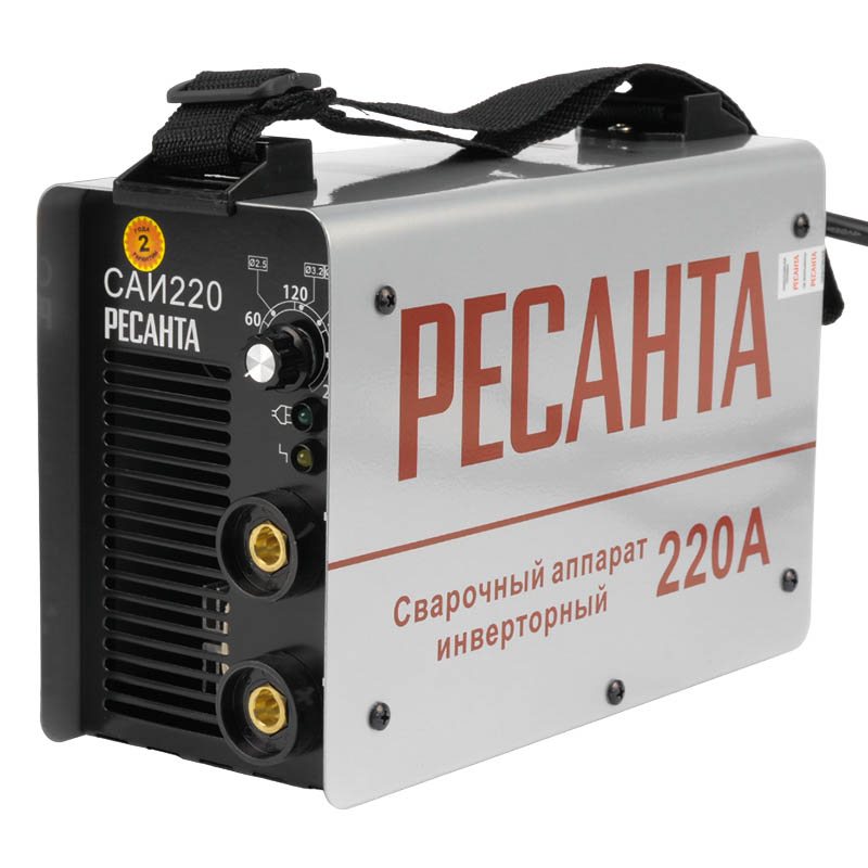 Инверторный сварочный аппарат Ресанта САИ 220, вес 5,45кг