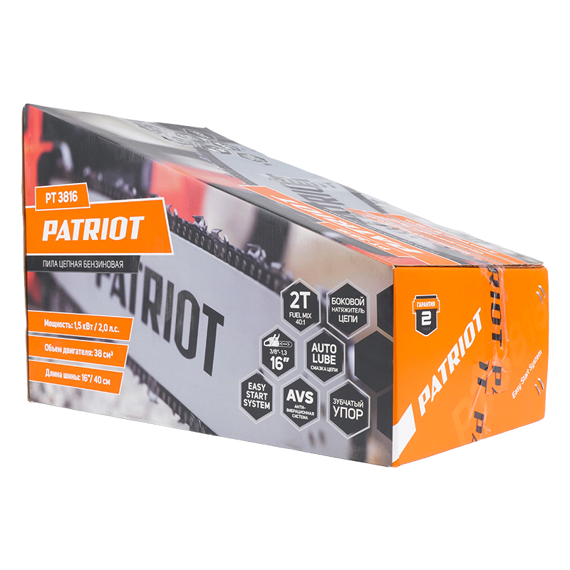 Бензопила для сада Patriot PT 3816 220105510 (шаг цепи 0.375, количество звеньев 57, ширина паза 1.3 мм) в Костроме
