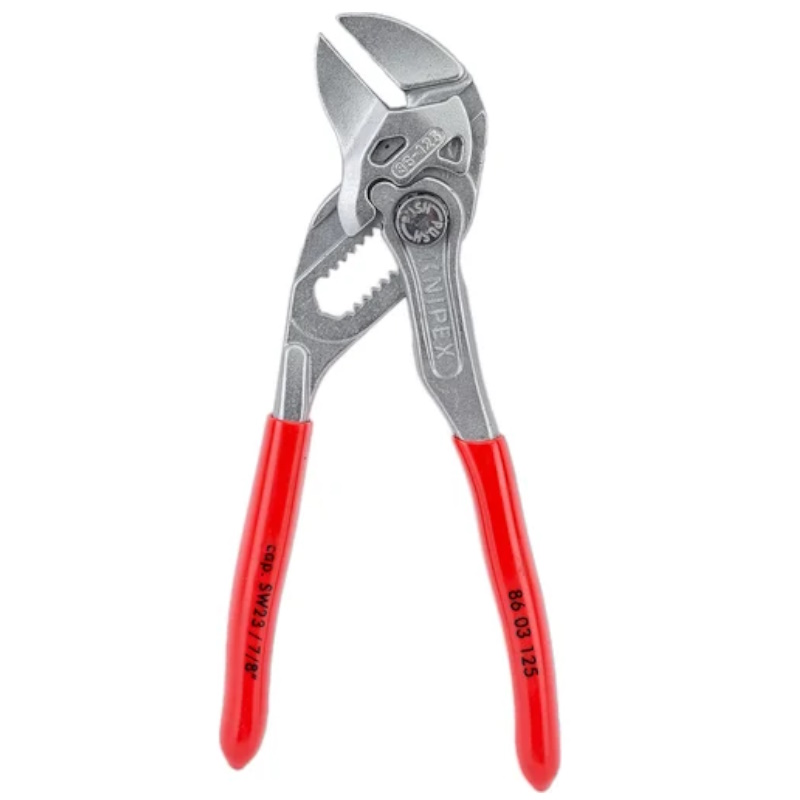 Клещи переставные-гаечный ключ Knipex KN-8603125SB, зев 23 мм, длина 125 мм, хром, обливные ручки, SB в Муроме