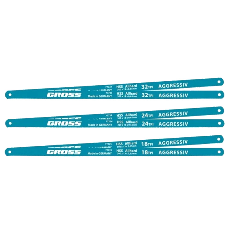 Полотно для ножовки Gross 77725 по металлу 300 мм 180TPI HSS 2 шт 269₽