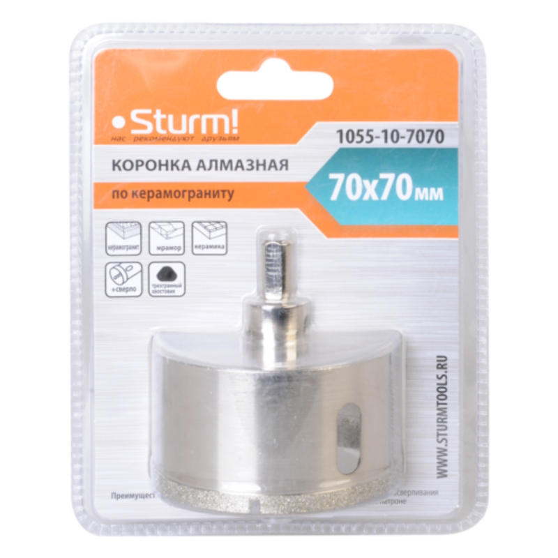 Коронка алмазная Sturm 1055-10-7070  в Туле
