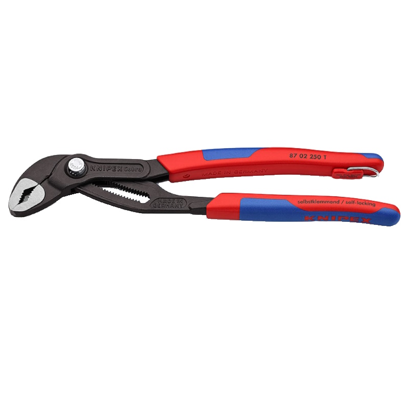 Клещи переставные Knipex Cobra KN-8702250T, зев 50 мм, длина 250 мм, 2-компонентные ручки, проушина  в Твери
