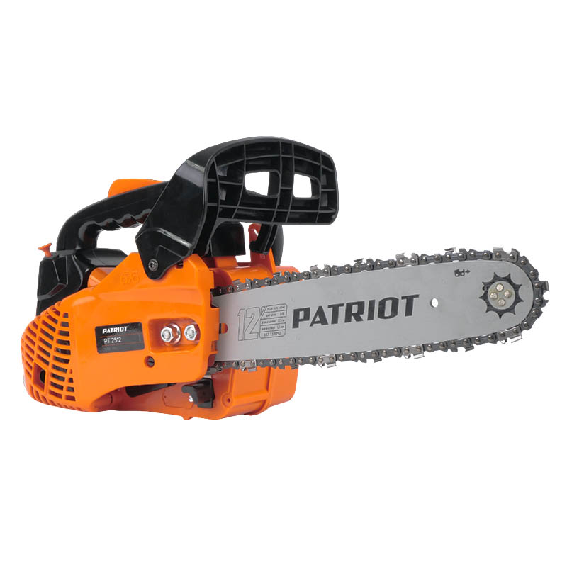 Бензопила для резьбы скульптур одноручная Patriot 2512 (рабочий объем 25 см3, количество звеньев 44, ширина паза 1.3 мм)