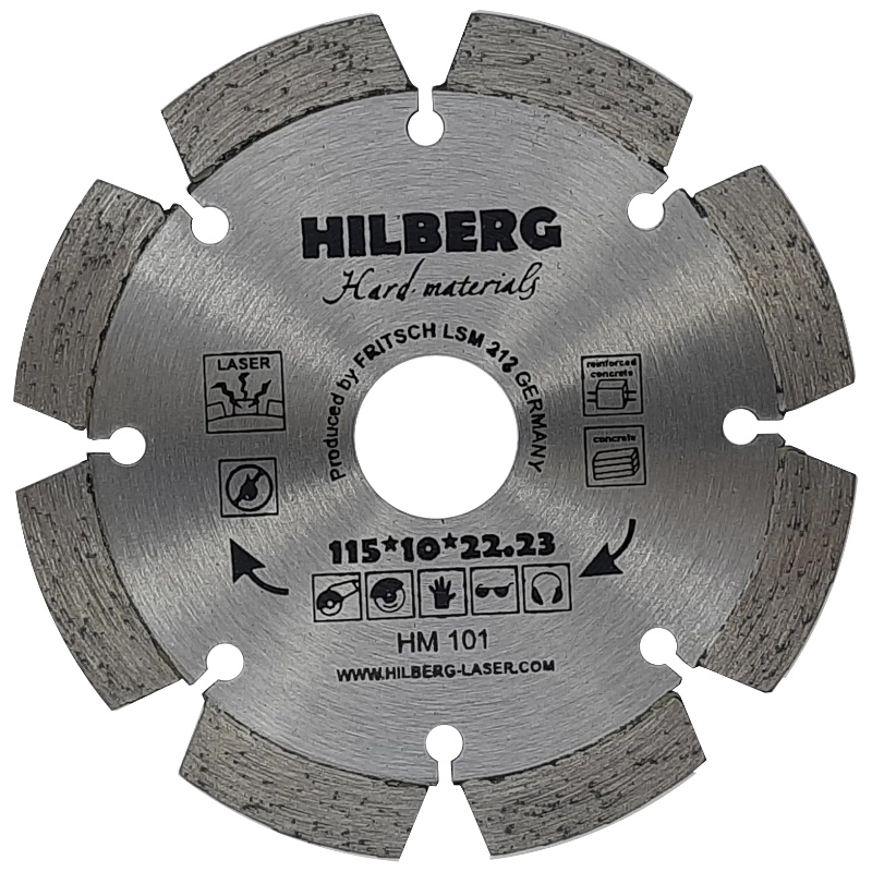 Диск алмазный отрезной Hilberg Hard Materials Лазер HM101, 115*22.23  в Туле