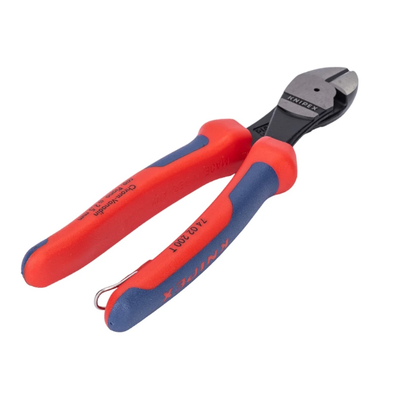 Бокорезы особо мощные Knipex KN-7402200T, 200 мм, фосфатированные, 2-компонентные ручки, проушина для страховки в Муроме