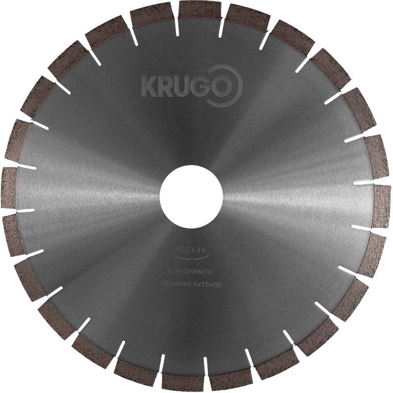 Диск алмазный Krugo BSG14B, сегментный по граниту, бесшумный 350 x 40 x 3,4x 60 x 15mm в Переславле