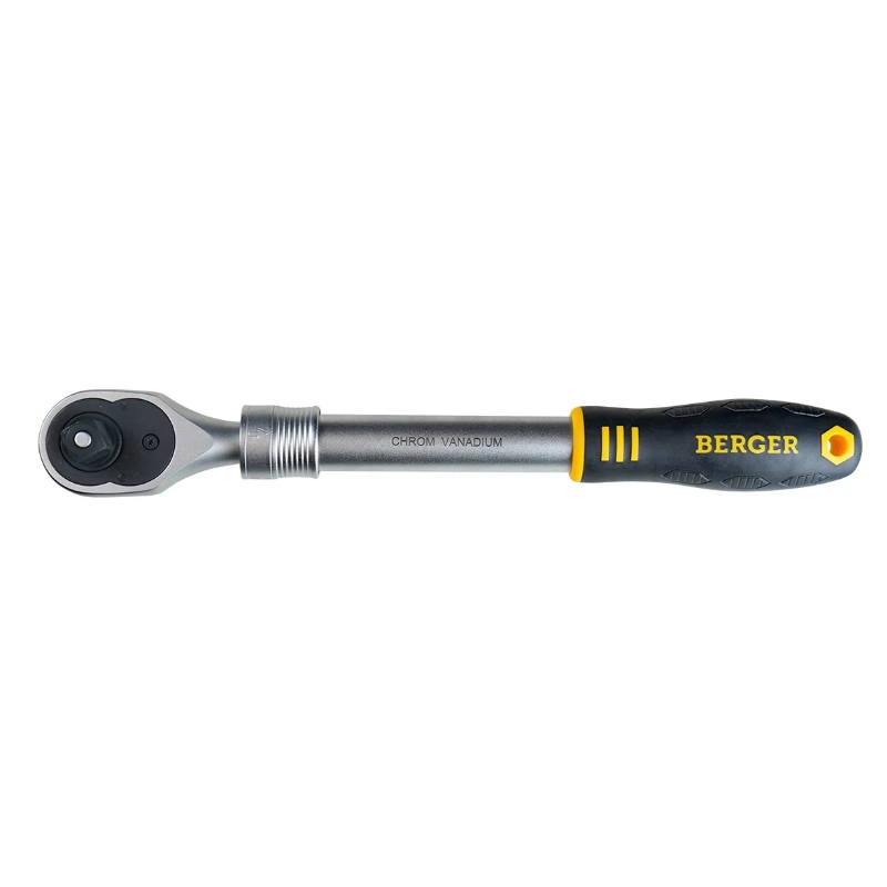 Трещотка телескопическая Berger BG2282, 1/2" 305 - 445 мм, 72 зубца