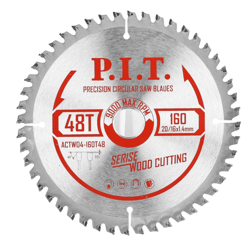 Диск пильный P.I.T. ACTW04-160T48, 160x20/16x1,4 мм, 48T
