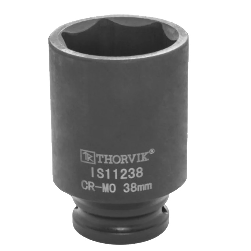 Головка торцевая ударная глубокая Thorvik IS11238 053462, 1/2"DR, 38 мм в Иваново