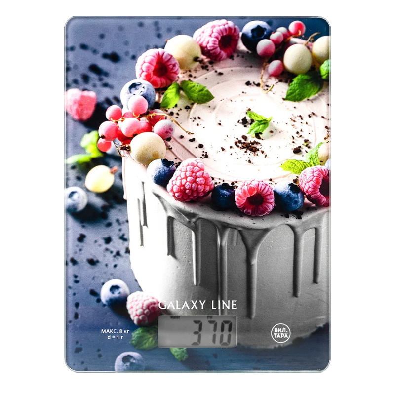 Весы кухонные электронные Galaxy Line GL 2820 4610092018782, стекло, максимальный вес 8 кг в Кинешме