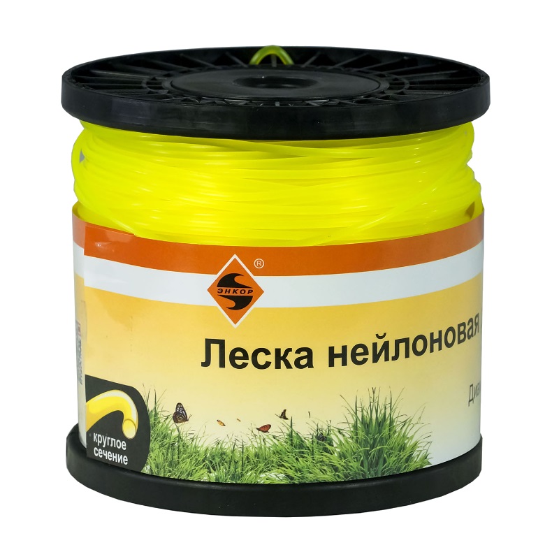 Леска нейлоновая для триммеров Энкор (2.4 мм; 120 м; круг) 56660 в Туле