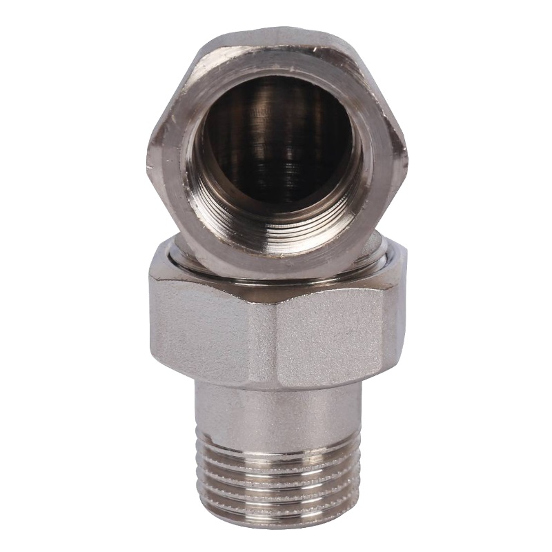 Американка угловая Stout SFT-0057-000012 ВН, 1/2", уплотнение под гайкой o-ring кольцо, никелированное в Александрове