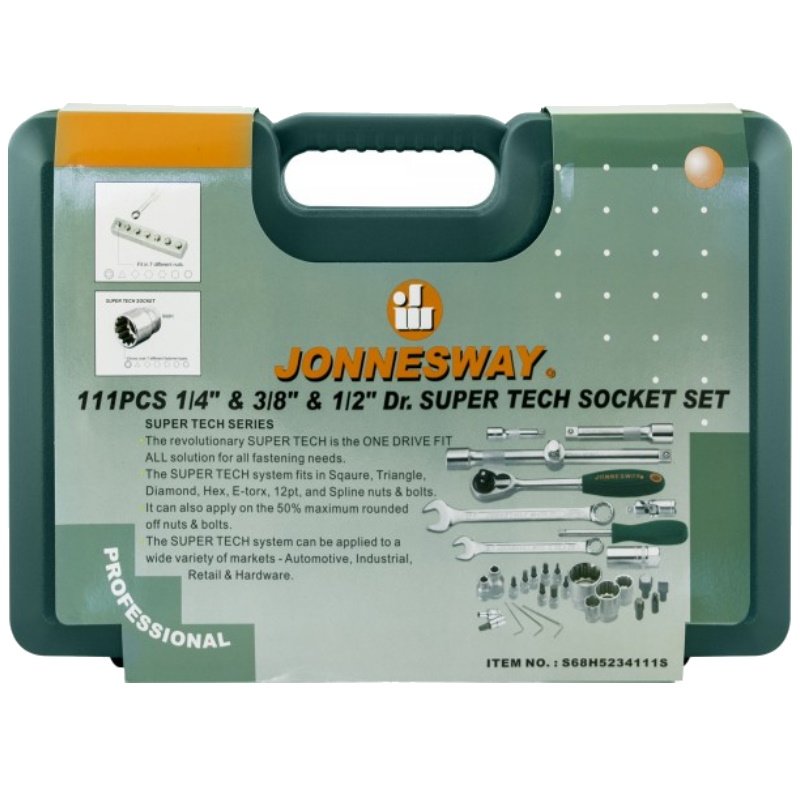 Набор инструментов универсальный Jonnesway S68H5234111S, Super Tech, 111 предметов в Туле