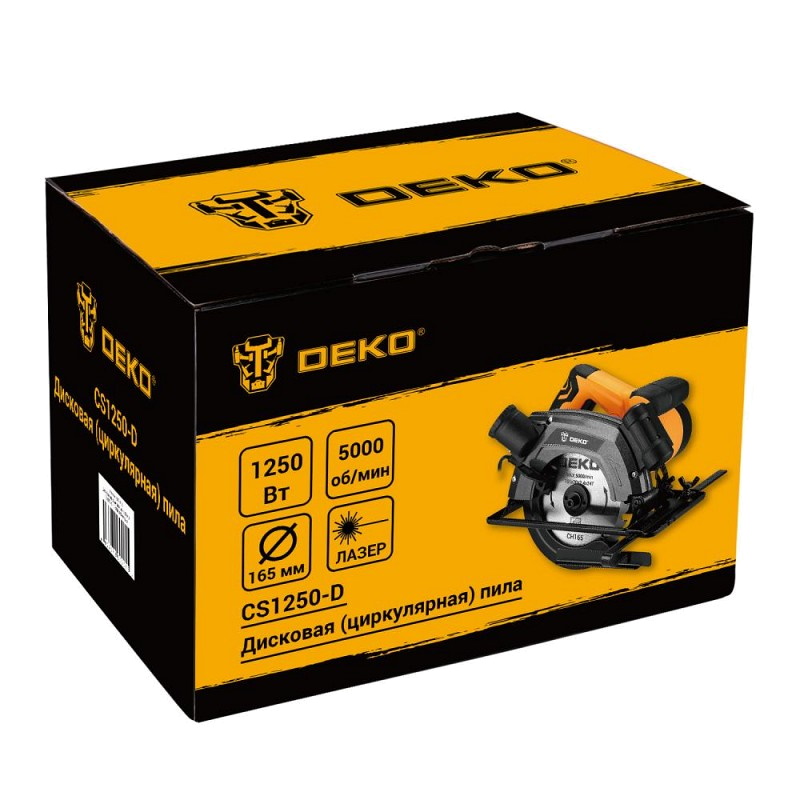 Дисковая (циркулярная) пила Deko CS1250-D 083-1100, 1250 Вт, 165 мм, диск в Череповце