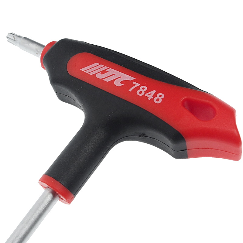 Двусторонний ключ JTC JTC-784827, TORX, с отверстием и Т-образной рукояткой, T27H в Муроме