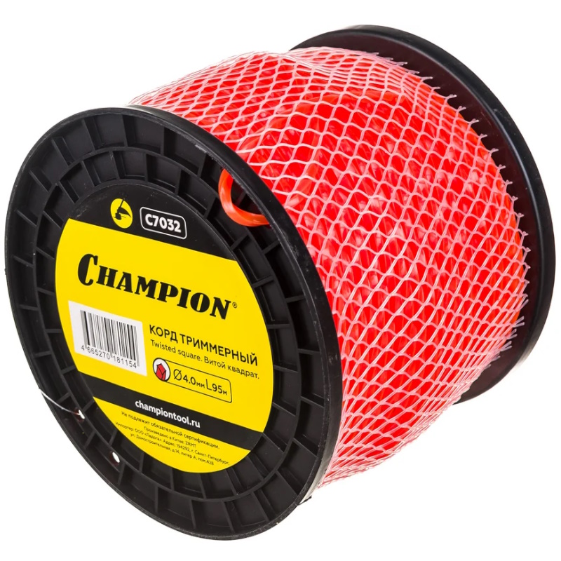 Корд триммерный Champion Twisted Square C7032 4,0мм*95м