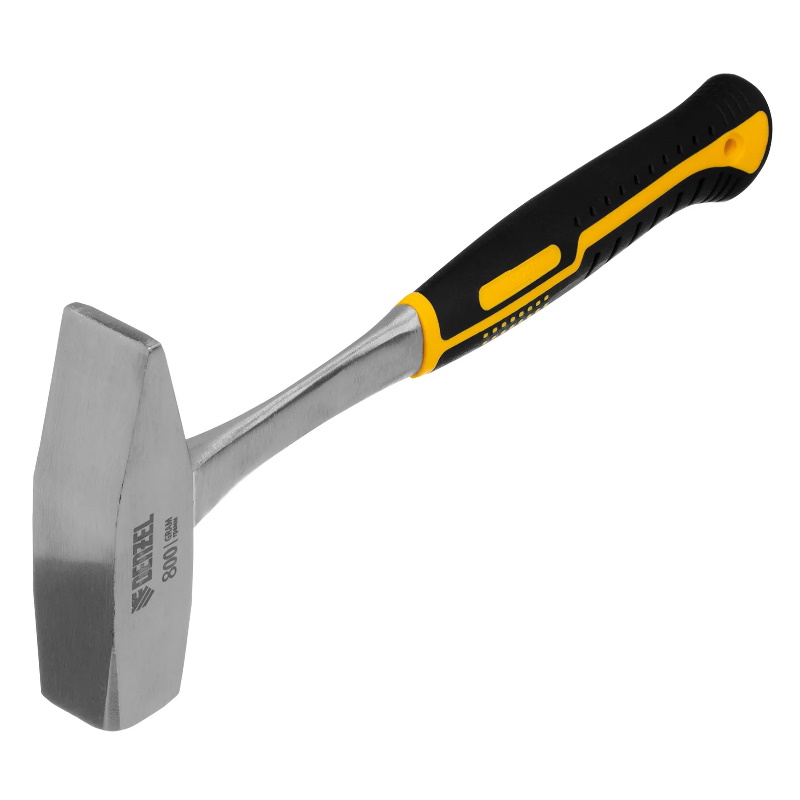 Молоток слесарный Denzel 10405 800 г цельнометаллический двухкомпонентная рукоятка 927₽