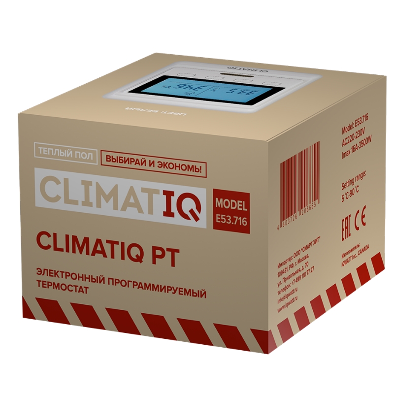 Терморегулятор с ЖК-дисплеем Climatiq PT 20666 (слоновая кость) в Александрове