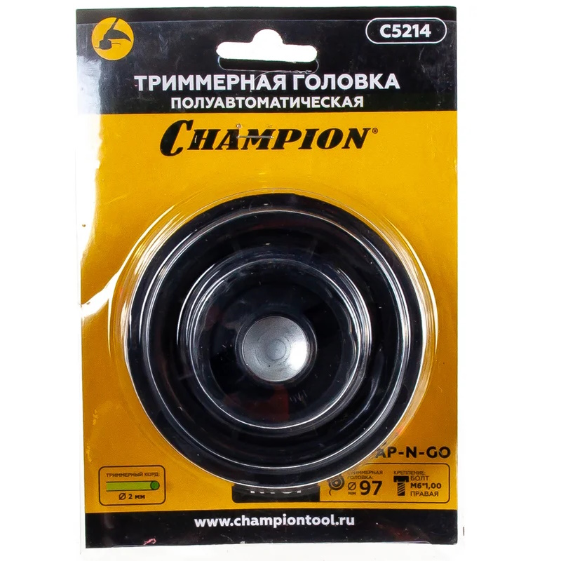 Головка триммерная Сhampion HT61 C5214, компактная, болт М6х1,00 правая в Нижнем Новгороде