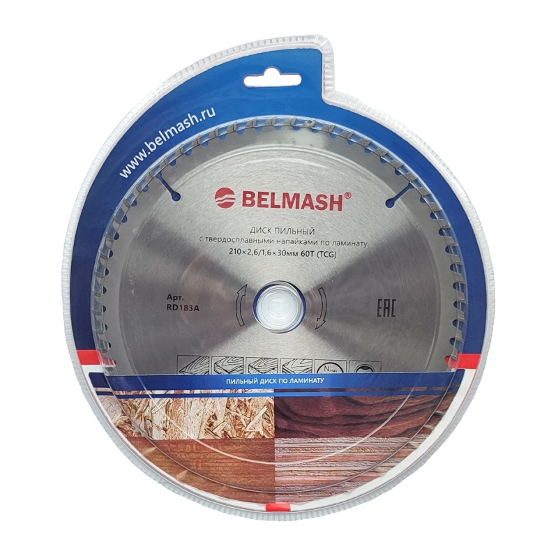 Диск пильный по ламинату Belmash RD183A (210x2,6/1,6x30 60T) в Муроме